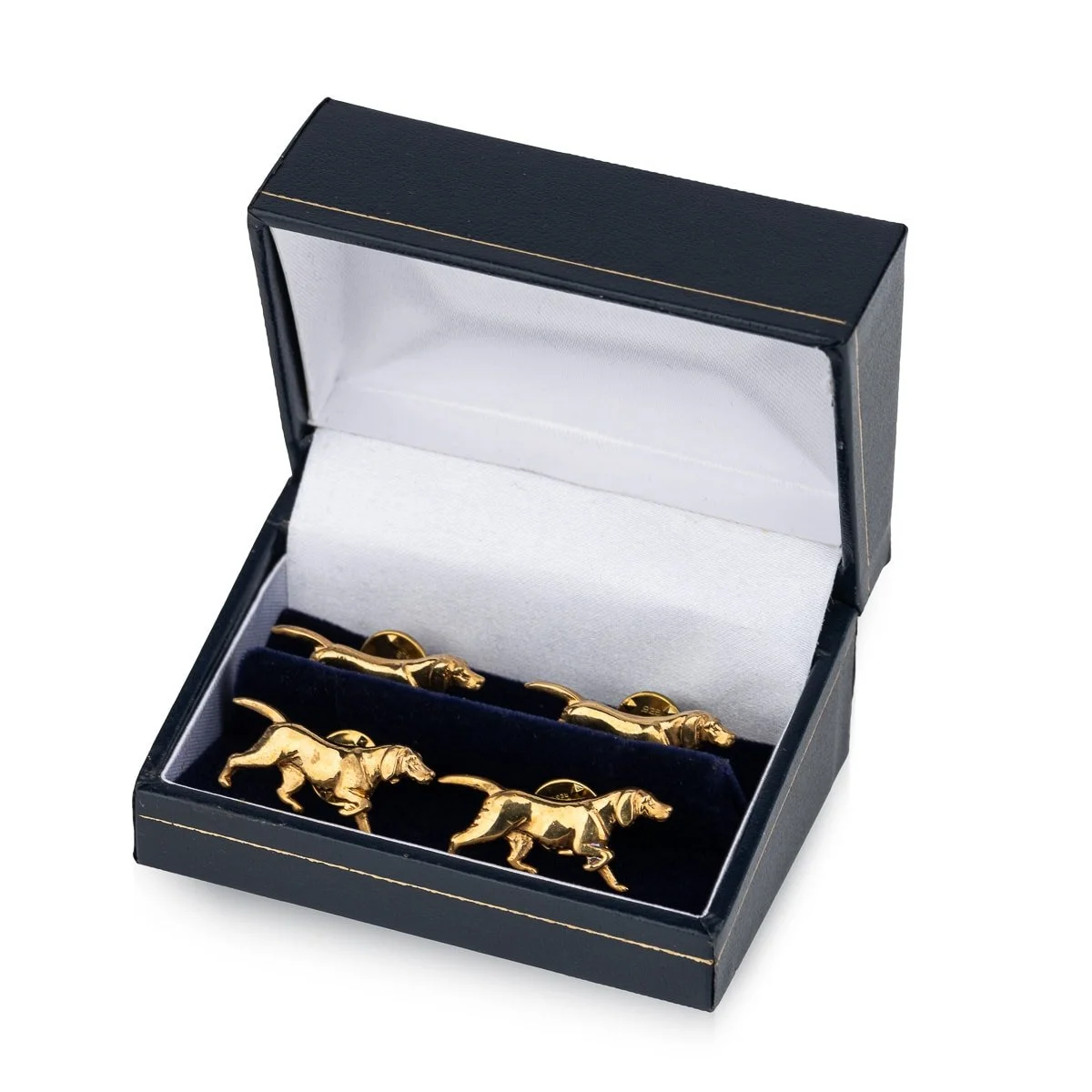 VINTAGE 20thC PAIR OF JAPANESE 14 CARAT GOLD & PEARL CUFFLINKS